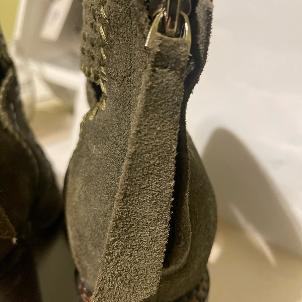Sbicca Olive Suede Ankle Booties - Picture 7 of 8